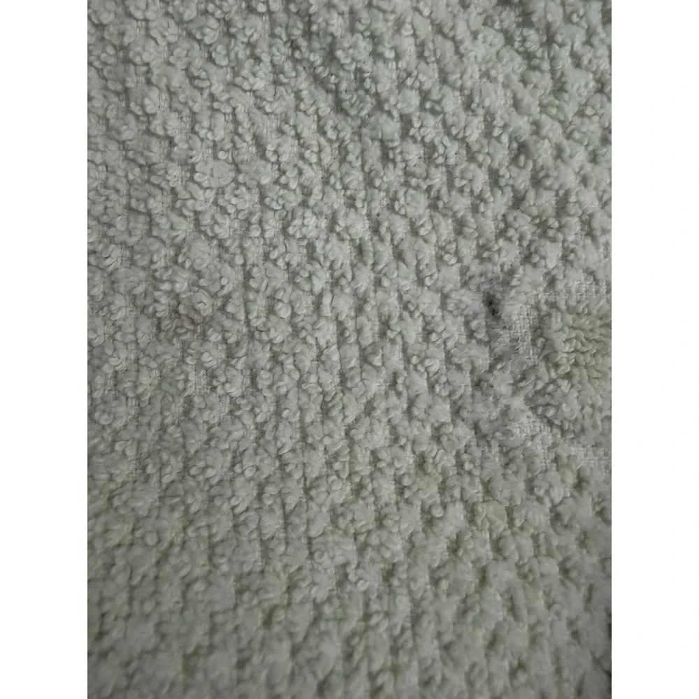 VTG MCM Bath Towel Sears Monticello Green Sculpted Flowers Flower Power